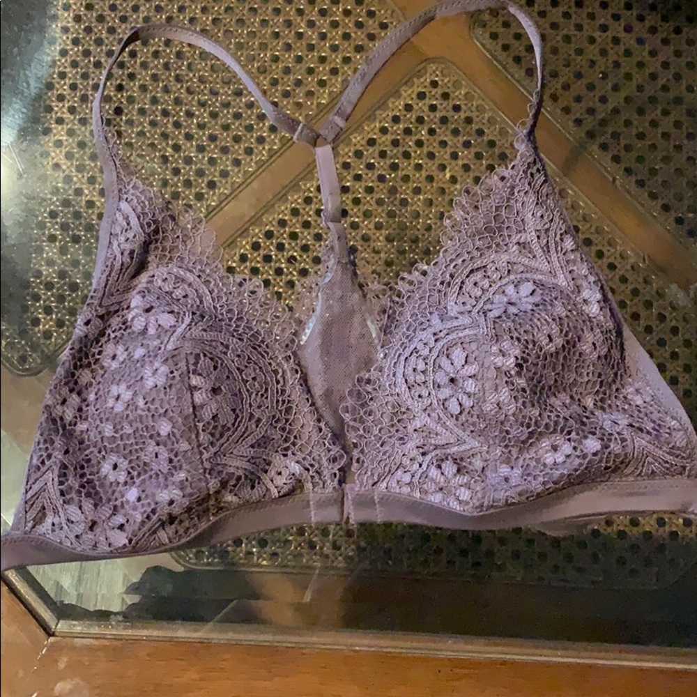 Purple lace bralette